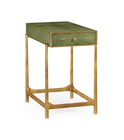 Shagreen Gilded Side Table - Gold