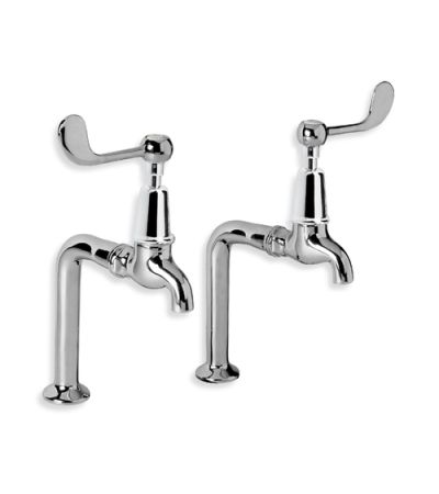 Lefroy Brooks CL 1590 Connaught Lever Kitchen Bibcock and Pillars (1 pair)