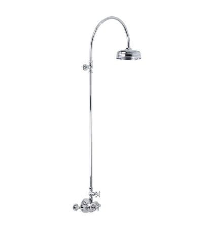 Lefroy Brooks FR 8610 La Chapelle Exposed Thermostatic Valve with Riser and 8" Shower Rose