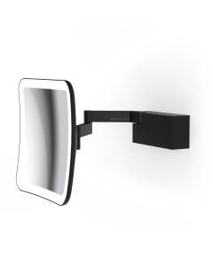 Décor Walther - VISION S   Cosmetic mirror illuminated - Black mattWall mounted - 5x magnification