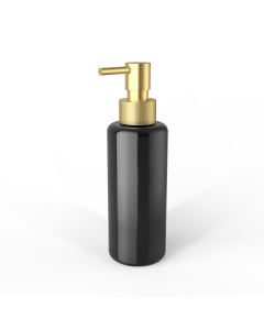 Décor Walther - TT PORTER      Soap dispenserGlass bottle Black / Pump Gold matt 24 Carat