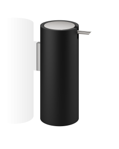 Décor Walther - STONE WSP   Soap dispenser wall mountedBlack matt / Stainless steel matt