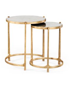 Jonathan Charles Circular Nest of Tables - Gold