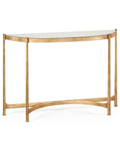 Jonathan Charles Demilune Console Table - Gold