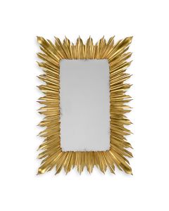 Rectangular Sunburst Mirror - Gold Leaf