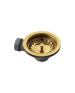 1810 BASKET STRAINER WASTE WITH OVER-FLOW IN GOLD BRASS