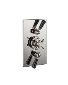 Lefroy Brooks BL 8736 Concealed Black Lever Dual Flow Control Thermostatic Mixing Valve