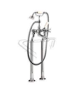Lefroy Brooks CH 1145 Connaught Bath Shower Mixer (3/4") with Standpipe Sleeves and Adjustable Baseplates for Rim Mounting