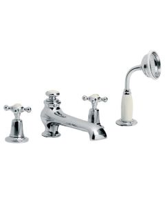 Lefroy Brooks CH 1250 Connaught Four Hole Bath Set with Diverter and Pull-out Hand Shower