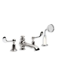 Lefroy Brooks CL 1250 Connaught Four Hole Bath Set with Diverter and Pull-out Hand Shower