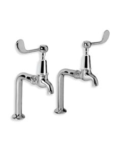 Lefroy Brooks CL 1590 Connaught Lever Kitchen Bibcock and Pillars (1 pair)