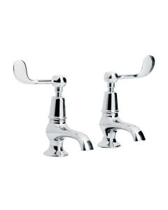Lefroy Brooks CL 8022 Connaught Lever Basin Pillar Taps (1 pair)