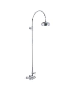 Lefroy Brooks FR 8610 La Chapelle Exposed Thermostatic Valve with Riser and 8" Shower Rose