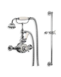 Lefroy Brooks GD 8705 Exposed Godolphin Thermostatic Valve with Cradle, Sliding Rail and Classic Handset