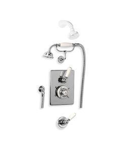Lefroy Brooks GD 8712 Concealed Godolphin Thermostatic Mixing Valve with Classic Handset and Shower Kit