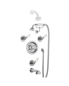 Lefroy Brooks GD 8812 Archipelago Thermostatic Bath and Shower Valve with Classic Handset
