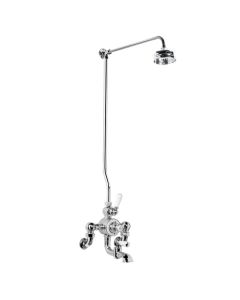 Lefroy Brooks GD 8821 Exposed Thermostatic Bath and Shower Mixing Valve, Riser Kit, 5" Rose and Adjustable Riser Pipe Bracket
