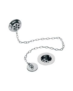Lefroy Brooks LB 1370 Classic Bath Waste Kit with Brass Overflow, Brass Plug and Oval Chain