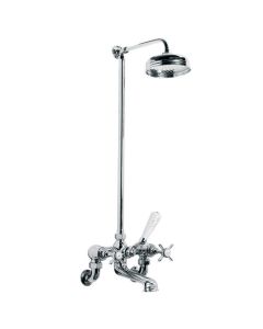 Lefroy Brooks LB 1705 Classic Wall Mounted Bath Shower Mixer 3/4" with Riser and 8" Rose