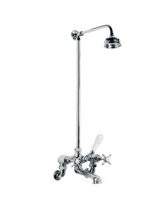 Lefroy Brooks LB 1746 Classic Wall Mounted Bath Shower Mixer 3/4" with Riser and 5" Rose