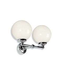 Lefroy Brooks LB 4001 Classic Double Wall Bracket with 6" Opal Globes