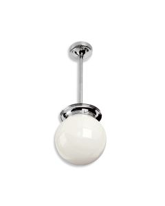 Lefroy Brooks LB 4005 Classic Drop Ceiling Light with Tubular Stem and 6" Oval Opal Globe