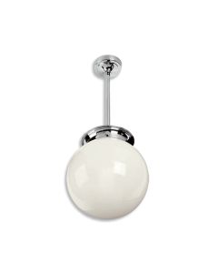 Lefroy Brooks LB 4006 Classic Drop Ceiling Light with Tubular Stem and 8" Oval Opal Globe