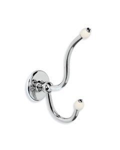 Lefroy Brooks LB 4511 Classic Double Robe Hook with Ceramic Acorn