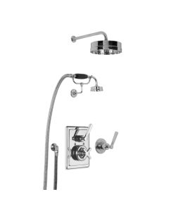  Lefroy Brooks MK 8716 Concealed Mackintosh Thermostatic Mixing Valve with 8" Headset, Handset and Shower Kit