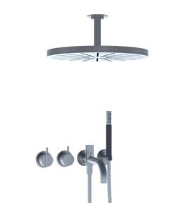 Vola 2441T8-061A Bath Mixer with Shower Head and Hand Shower