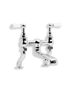 Lefroy Brooks WL 1107 Classic White Lever Deck Mounted Bath Filler