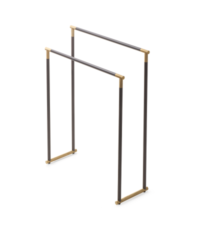 Décor Walther - CLUB HT  Towel stand Dark Metal Matt / Gold matt 24 Carat