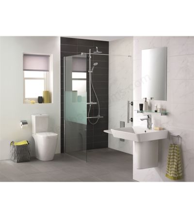 Atelier Connect Air Grande single lever basin mixer with pop-up waste; chrome