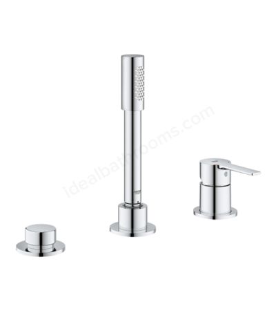 Grohe Lineare 3 Tap Holes Single Lever Bath Combination - Chrome