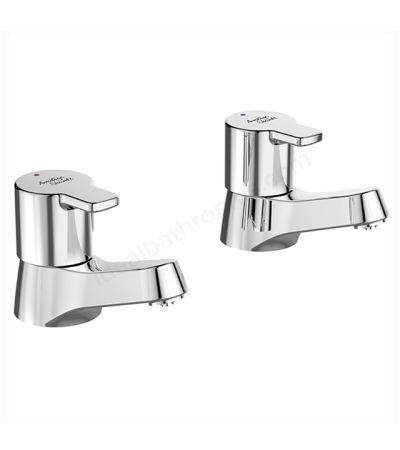 Armitage Shanks Sandringham SL 21 Basin Pillar Taps 1/2" With 4 Litre Per Minute Eco Flow Regulators, Pair
