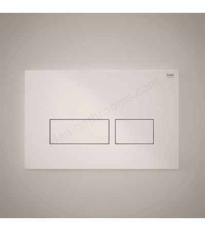 RAK Ceramics white flush plate with rectangular push plates