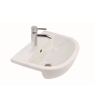 RAK Ceramics Compact 325mm Semi Recessed Basin 1 Tap Hole