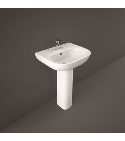 RAK Ceramics Tonique 550mm Pedestal Basin 1 Tap Hole