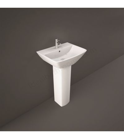 RAK Ceramics Summit 500 x 385mm Pedestal Basin 1 Tap Hole