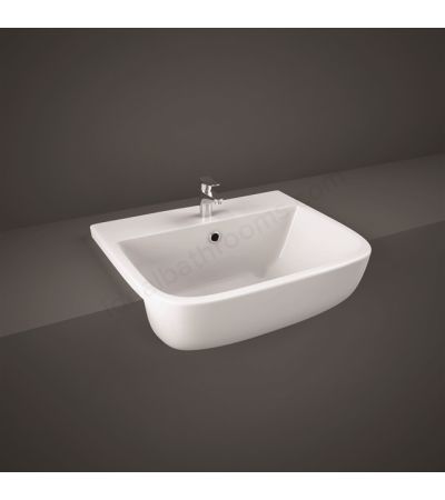 RAK Ceramics Series 600 520mm Semi Recessed Basin 1 Tap Hole