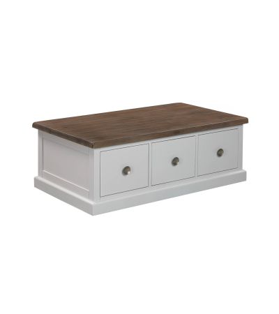 The Hampton Collection Three Drawer Coffee Table