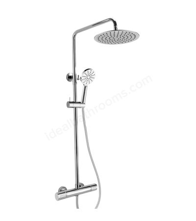 RAK Ceramics Compact Round Exposed Thermostatic Shower Column with Fixed head and Shower Kit