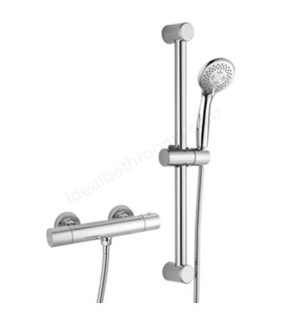 RAK Ceramics Round Exposed Thermostatic Shower Valve with Slide Rail Kit (WRAS)