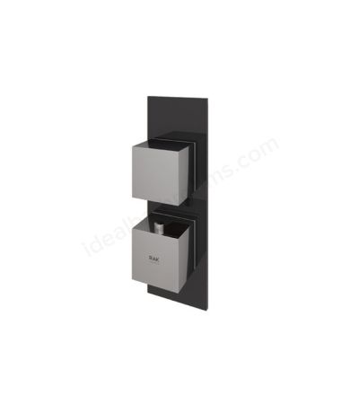 RAK Ceramics Feeling Square Single Outlet Thermostatic Concealed Shower Valve in Black