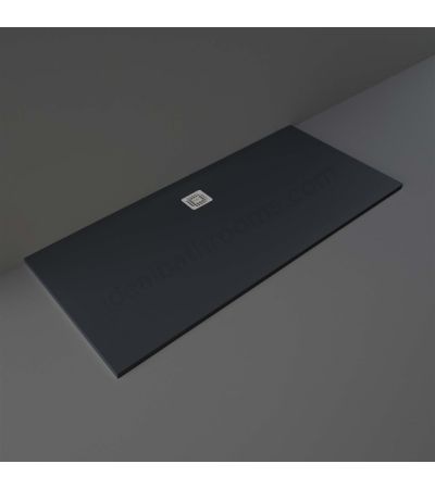 RAK Ceramics Feeling Bathtub Replacement Shower Tray RAK Solid Black 80x180
