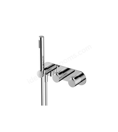 RAK Ceramics Sorrento Horizontal Dual Outlet thermo conc shwr vlv w/Handset in Chrome