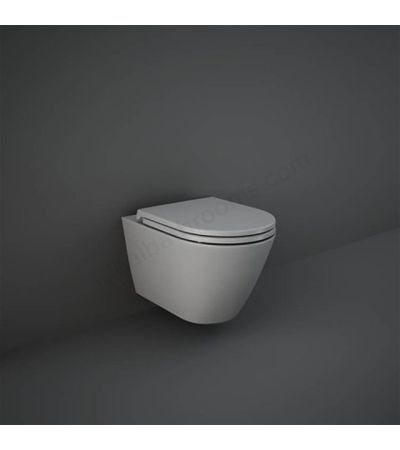 RAK Ceramics Feeling 365mm Wall Hung WC Pan - Matt Grey