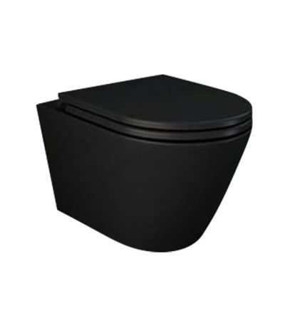 RAK Ceramics Feeling 365mm Wall Hung WC Pan - Matt Black