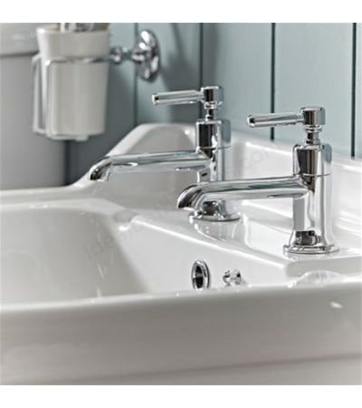 Tavistock Marston; Deck Mounted; 2 Tap Hole Basin Mixers (Pair) - Chrome