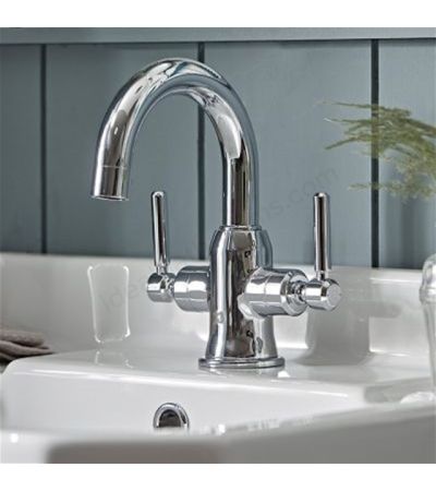 Tavistock Marston; Deck Mounted; 1 Tap Hole Basin Mixer with Click Waste - Chrome